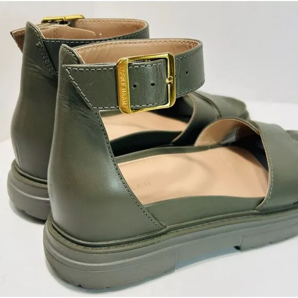 Cole Haan Fraya Womens Ankle Strap Platform Sandals Size 9 Green NEW WITHOUT BOX