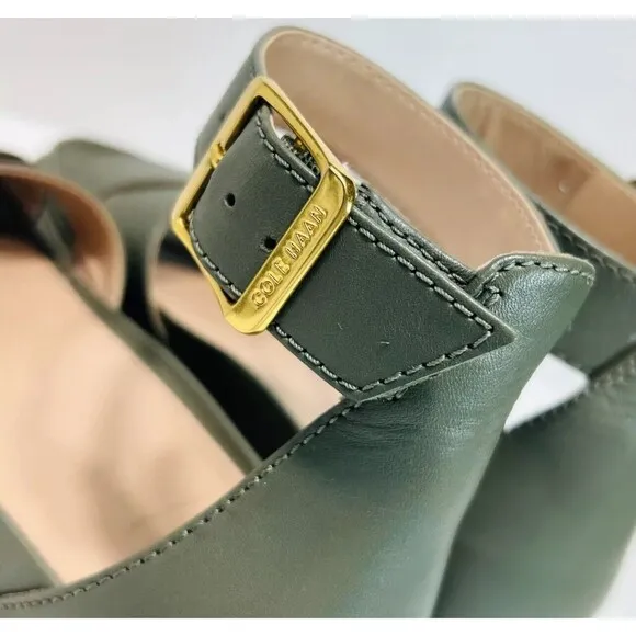 Cole Haan Fraya Womens Ankle Strap Platform Sandals Size 9 Green NEW WITHOUT BOX