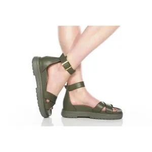 Cole Haan Fraya Womens Ankle Strap Platform Sandals Size 9 Green NEW WITHOUT BOX