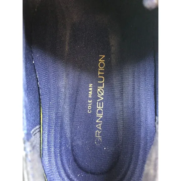 Cole Haan Grand Evolution C26318 Men's 8.5M Blue Leather Wingtip Sneaker Shoes