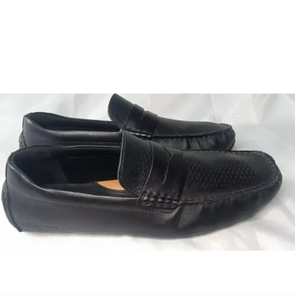 Cole Haan Grand Laser Penny Loafer Diver Shoes Men's Size 10 Black