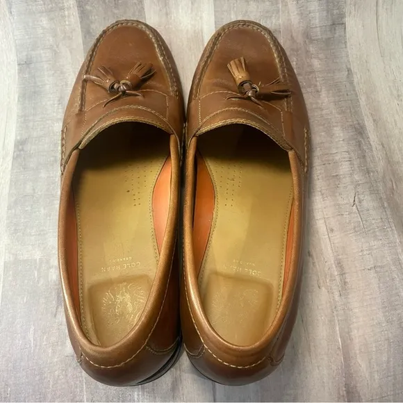 Cole Haan Grand OS Pinch Tassel Tan Brown Leather Loafer Mens Size 11 M C12770