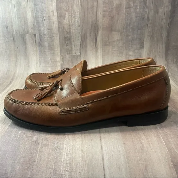 Cole Haan Grand OS Pinch Tassel Tan Brown Leather Loafer Mens Size 11 M C12770
