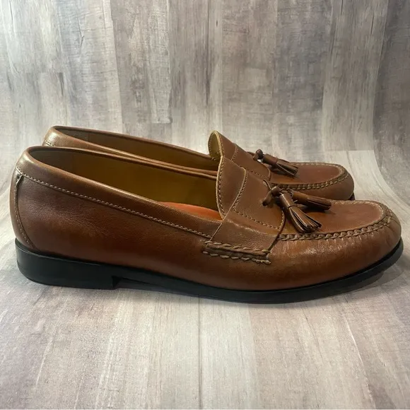 Cole Haan Grand OS Pinch Tassel Tan Brown Leather Loafer Mens Size 11 M C12770