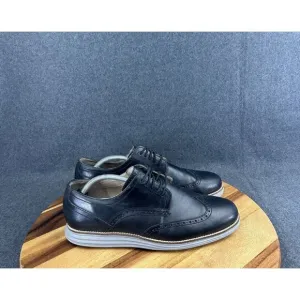Cole Haan Grand OS Shoes Mens Size 11 Wingtip Derby Black Leather C26470