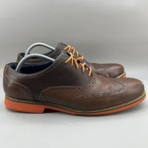 Cole Haan Great Jones Brogue Oxford Men Size 13 M Brown Orange Leather Low Shoes