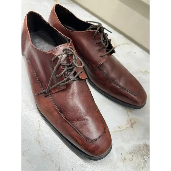 Cole Haan Henry Grand C10720 Men's US 11 M Brown Leather Lace-Up Oxford Shoes
