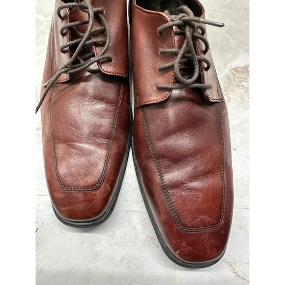 Cole Haan Henry Grand C10720 Men's US 11 M Brown Leather Lace-Up Oxford Shoes