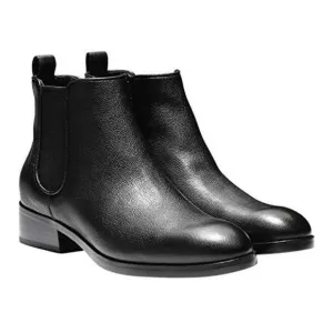 Cole Haan Landsman Genuine Leather Chelsea Pull On Ankle Booties