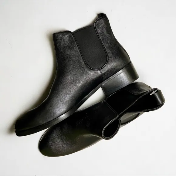 Cole Haan Landsman Genuine Leather Chelsea Pull On Ankle Booties