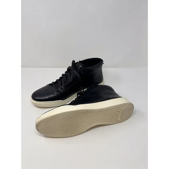 Cole Haan Men Shoes Black Leather Grand Crosscourt Modern Mid Top Sneaker US 11M