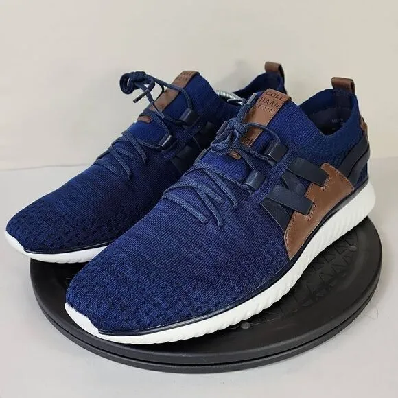 Cole Haan Men's Grand Motion Stitchlite Woven Sneaker Blue Black Brown Size 11.5