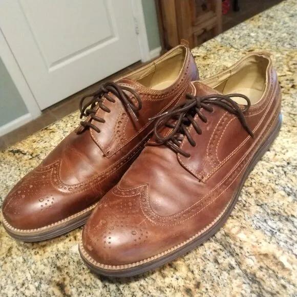 Cole Haan Men's Grand OS Cambridge Wingtip Leather Oxford Shoes 9.5 M C27845