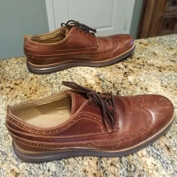 Cole Haan Men's Grand OS Cambridge Wingtip Leather Oxford Shoes 9.5 M C27845