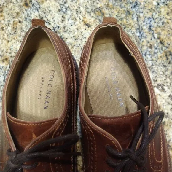 Cole Haan Men's Grand OS Cambridge Wingtip Leather Oxford Shoes 9.5 M C27845