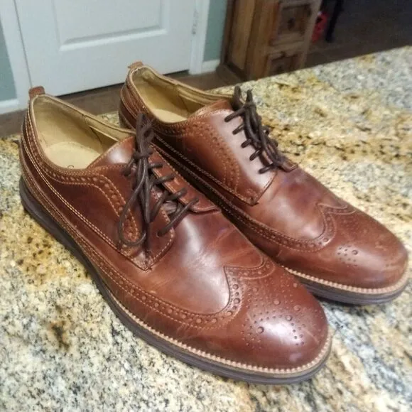 Cole Haan Men's Grand OS Cambridge Wingtip Leather Oxford Shoes 9.5 M C27845