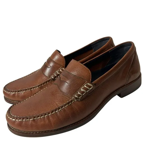 Cole Haan Mens Loafer Shoes Brown Leather Size 9M.