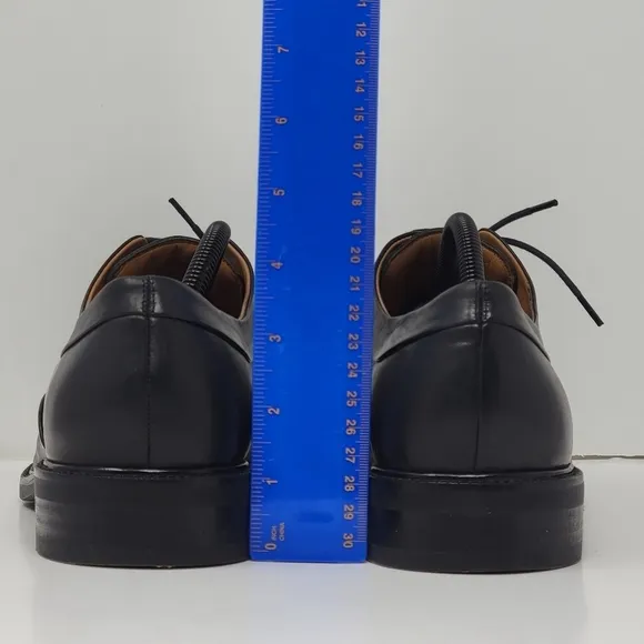 Cole Haan Men's Size 10.5M Warren Apron Toe Leather Oxfords Shoes Black C30159