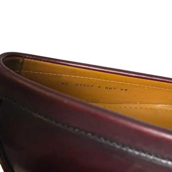Cole Haan Mens Size 9 Mahogany Burgundy Pinch Tassel Loafers Stylish SU