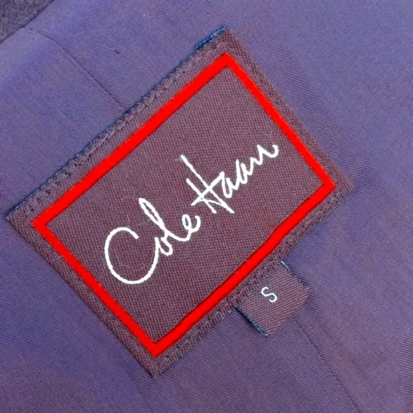 COLE HAAN MEN'S STYLISH WOOL/CASHMERE BLEND WOOL LUXURY COAT/ LAMBSKIN TRIM