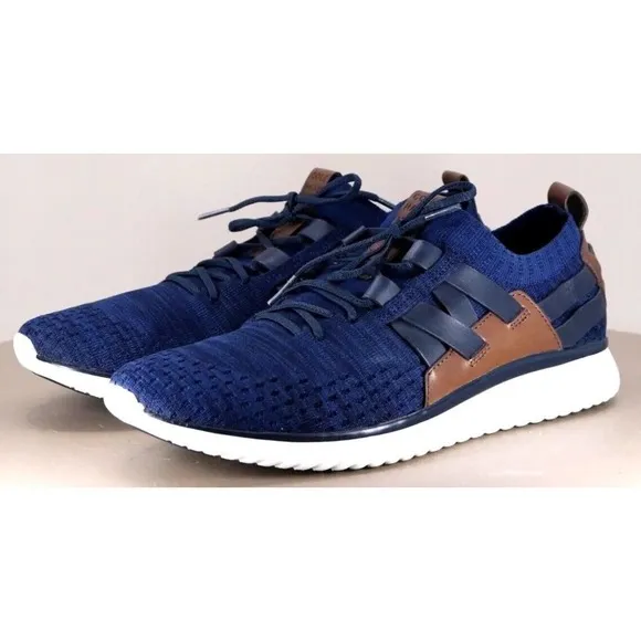 Cole Haan Navy Grand OS Motion Woven Casual Shoes Mens 12 Light Use Fast Ship