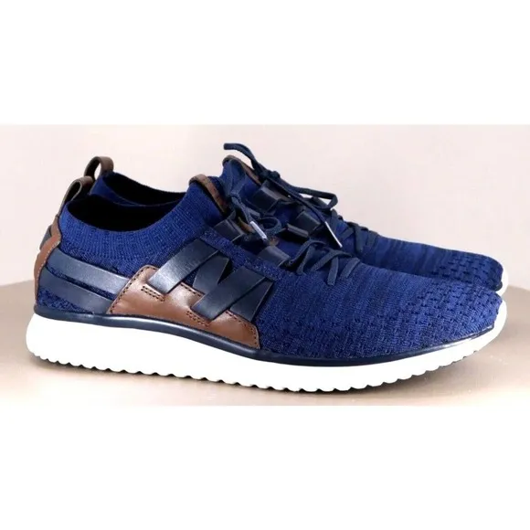 Cole Haan Navy Grand OS Motion Woven Casual Shoes Mens 12 Light Use Fast Ship