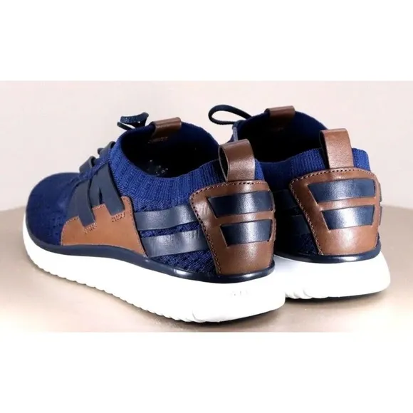 Cole Haan Navy Grand OS Motion Woven Casual Shoes Mens 12 Light Use Fast Ship