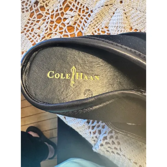 Cole Haan Nike Air Black Suede Leather Clogs size 11
