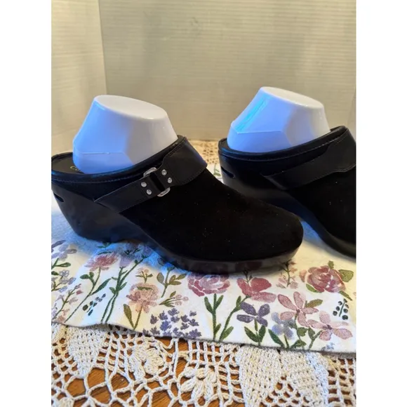 Cole Haan Nike Air Black Suede Leather Clogs size 11