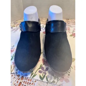 Cole Haan Nike Air Black Suede Leather Clogs size 11