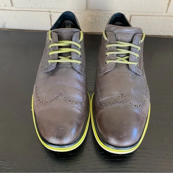 Cole Haan Oxford Mens 9.5 Original Grand Lux Leather Wingtip Shoes C31548