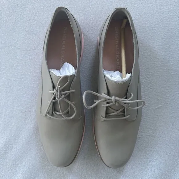 Cole Haan Øriginal Grand Oxford Women's 11 Paloma Leather W17145‎ Grey Pink