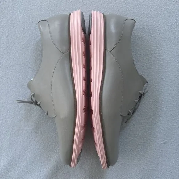 Cole Haan Øriginal Grand Oxford Women's 11 Paloma Leather W17145‎ Grey Pink