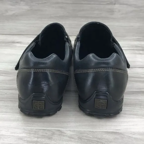 Cole Haan Sneakers Mens 9M Black Leather Hook and Loop Shoes