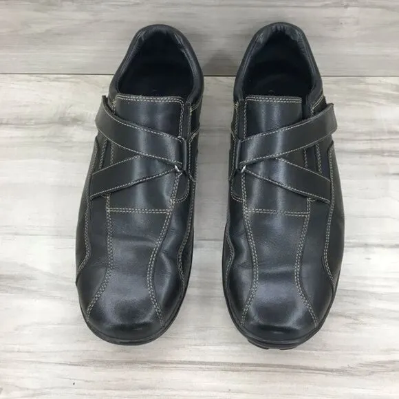 Cole Haan Sneakers Mens 9M Black Leather Hook and Loop Shoes