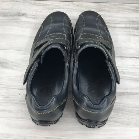Cole Haan Sneakers Mens 9M Black Leather Hook and Loop Shoes