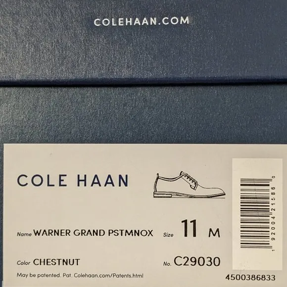 Cole Haan Warner Grand Oxford, Chestnut Brown, Mens 11 M