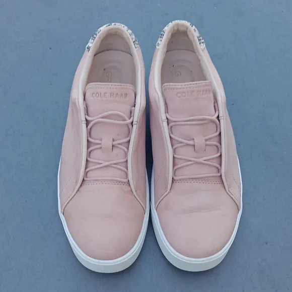 Cole Haan Womens Grandpro W16492 Light Beige Lace Up Sneakers