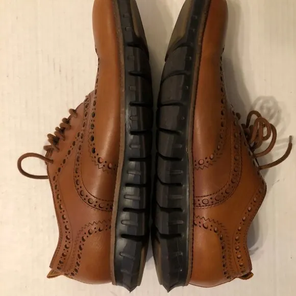 Cole Haan zerogrand men's brown leather wingtip Oxford shoes  size: 9M
