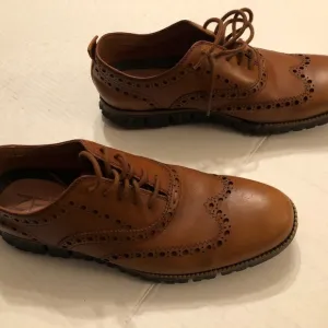 Cole Haan zerogrand men's brown leather wingtip Oxford shoes  size: 9M
