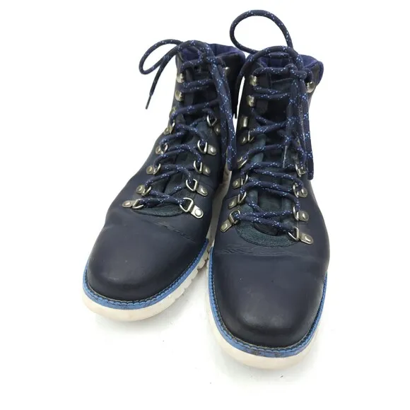 Cole Haan Zerogrand Navy White Hiker Boots Mens 9.5 M
