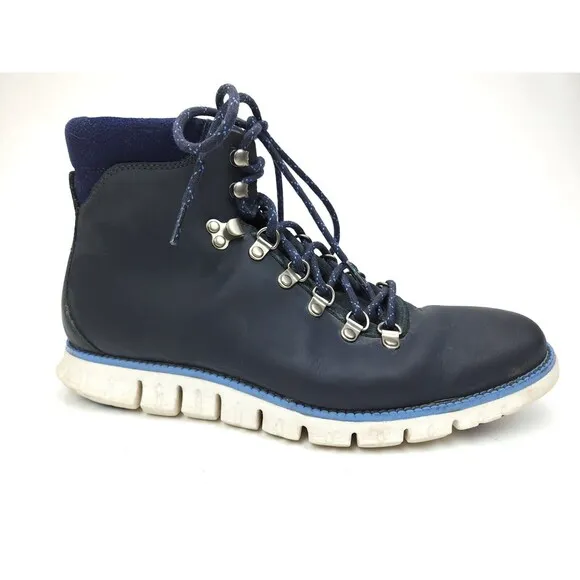 Cole Haan Zerogrand Navy White Hiker Boots Mens 9.5 M