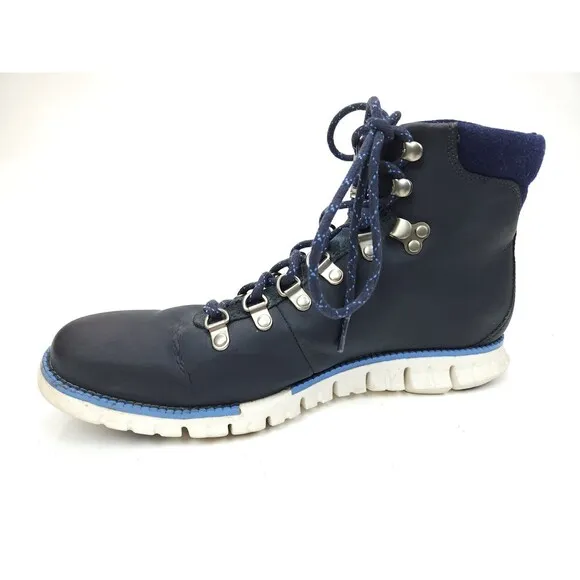Cole Haan Zerogrand Navy White Hiker Boots Mens 9.5 M
