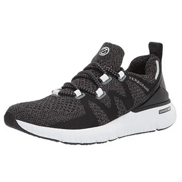 COLE HAAN Zerogrand Overtake Lite Runner Black Knit/Optic White Sneaker 9.5