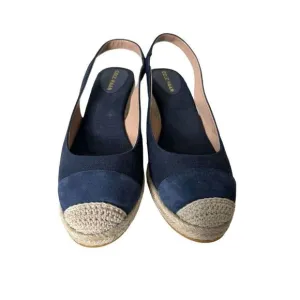 Cole Haan Cloudfeel Denim Espadrille Wedge Slingback Womens Size 10B NEW