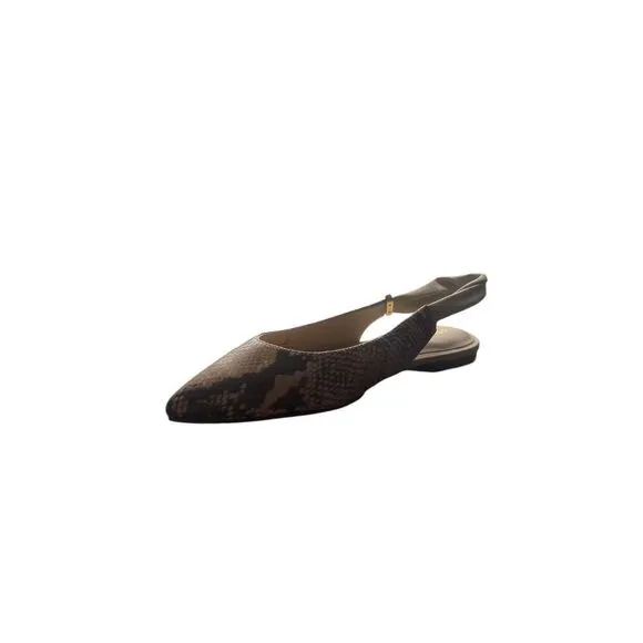 Cole Haan Eden Skimmer Flats Snakeskin Print Womens Size 5 NEW WITH BOX