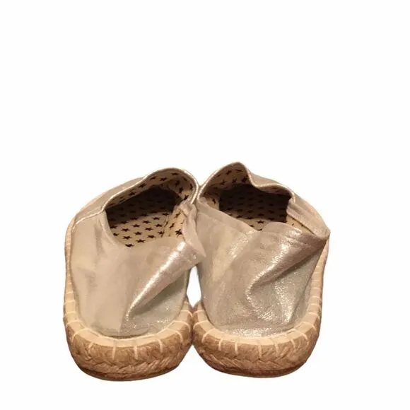 COLORS OF CALIFORNIA Slip-On Flat Espadrilles Shoes Sandals SILVER 39