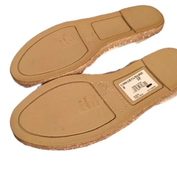 COLORS OF CALIFORNIA Slip-On Flat Espadrilles Shoes Sandals SILVER 39