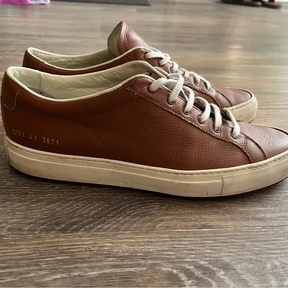 Common Projects Men's Brown Leather Sneakers