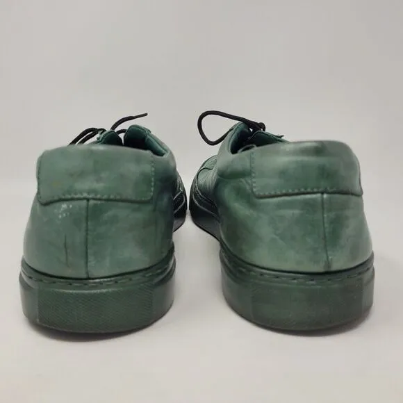 Common Projects Shoes Men EU46 US13 Green Leather Original Achilles Sneakers Low